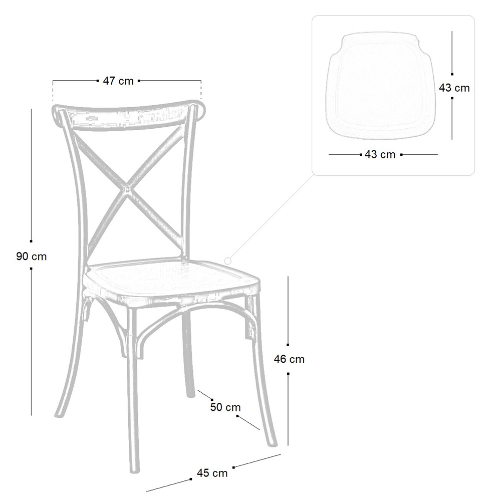 04 Sedia CROSS in polipropilene impilabile - arredogiardini.it