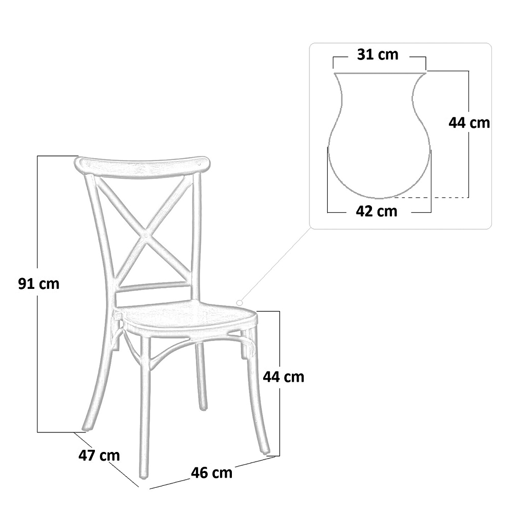 Sedia in plastica nera cross | Ok Affare Fatto