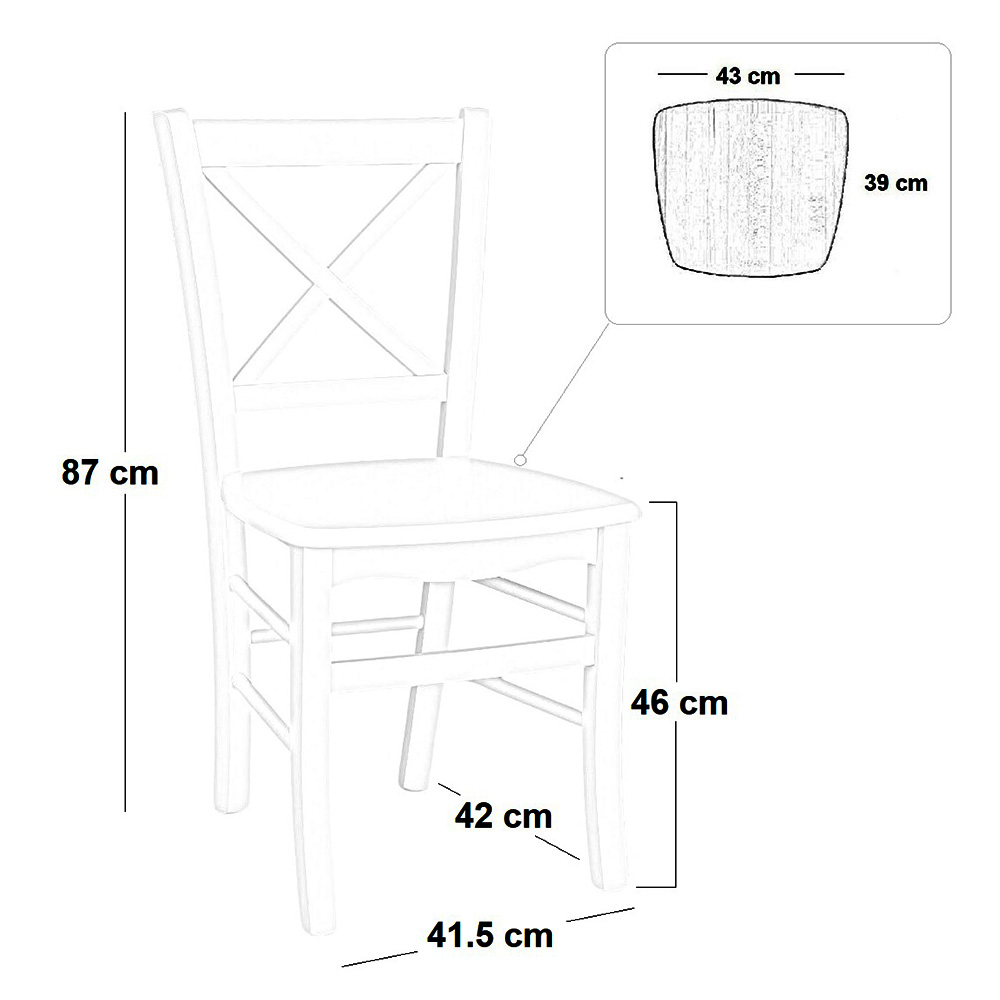 SEDIA MOD. VENEZIA IN LEGNO LACCATA BIANCA CON FONDELLO IN LEGNO: vendita  online SEDIA MOD. VENEZIA IN LEGNO LACCATA BIANCA CON FONDELLO IN LEGNO in  offerta