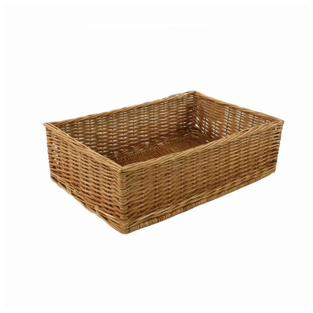 Cesta espositore portapane in vimini rettangolare cm 45 x 35 h 10 .